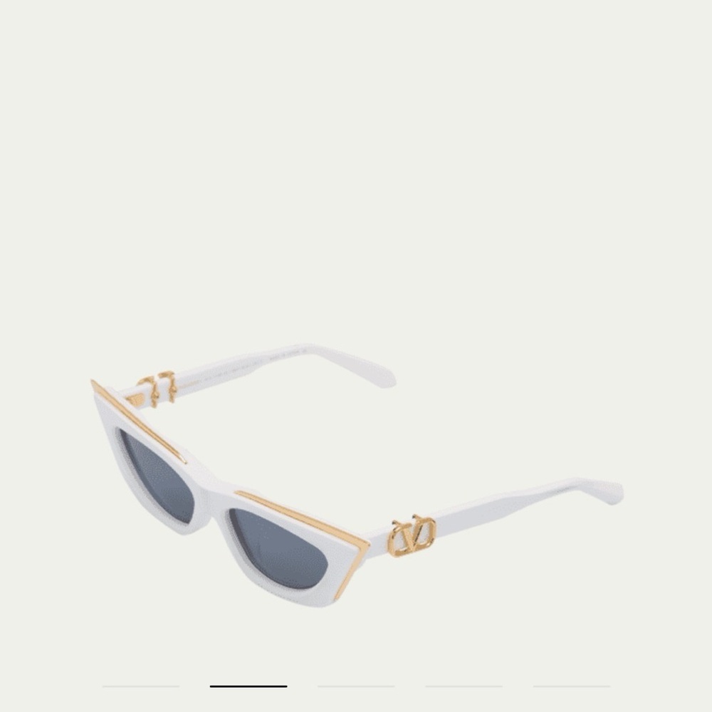 Valentino Garavani Chic White and Gold Sunglasses